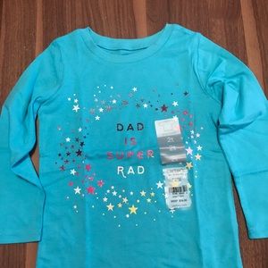 2T-3T Long sleeve Girl power+ Hey dad tee